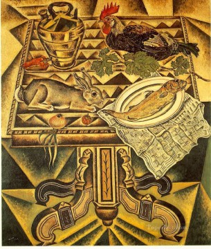 la mesa bodegón con conejo Joan Miró Pinturas al óleo